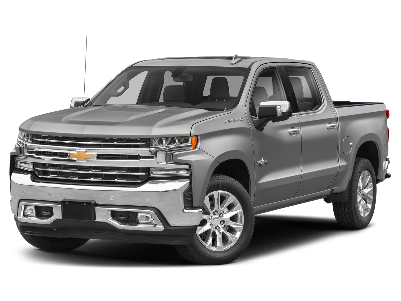 2021 Chevrolet Silverado 1500 LTZ in Shadow Gray Metallic — front three-quarter view