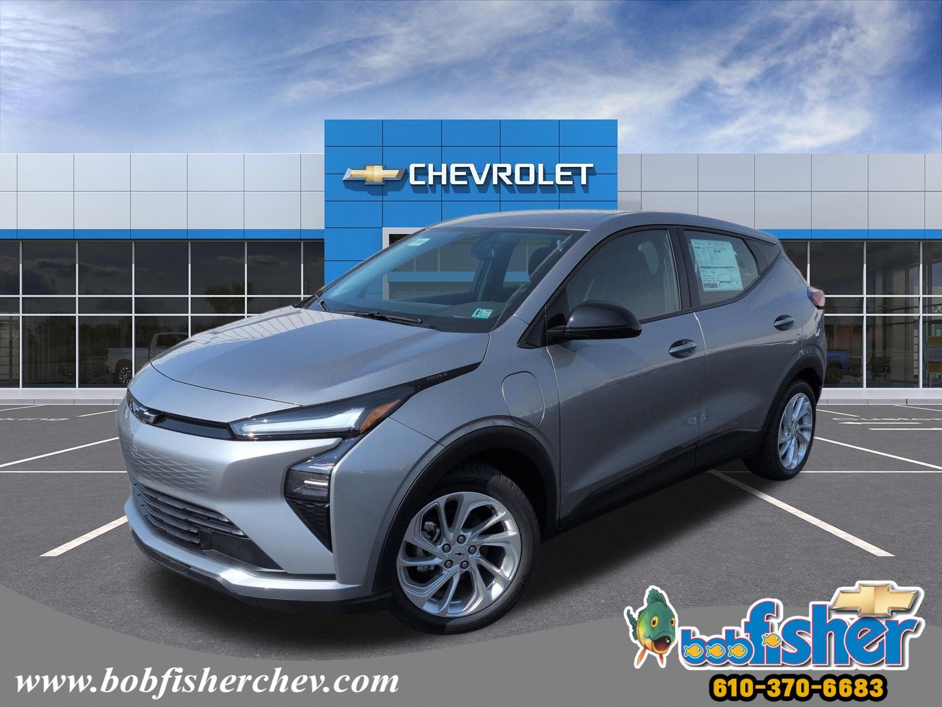 2027 Chevrolet Bolt LT SUV FWD in Sterling Grey Metallic — front three-quarter view