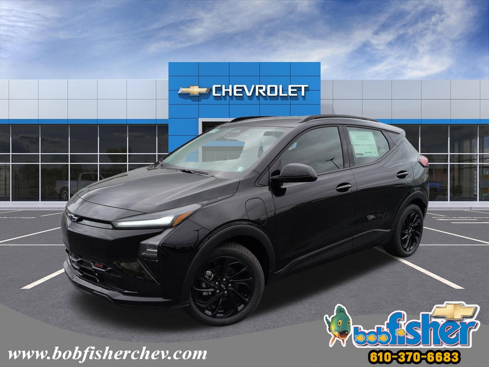 2027 Chevrolet Bolt RS SUV FWD in Mosaic Black Metallic — front three-quarter view