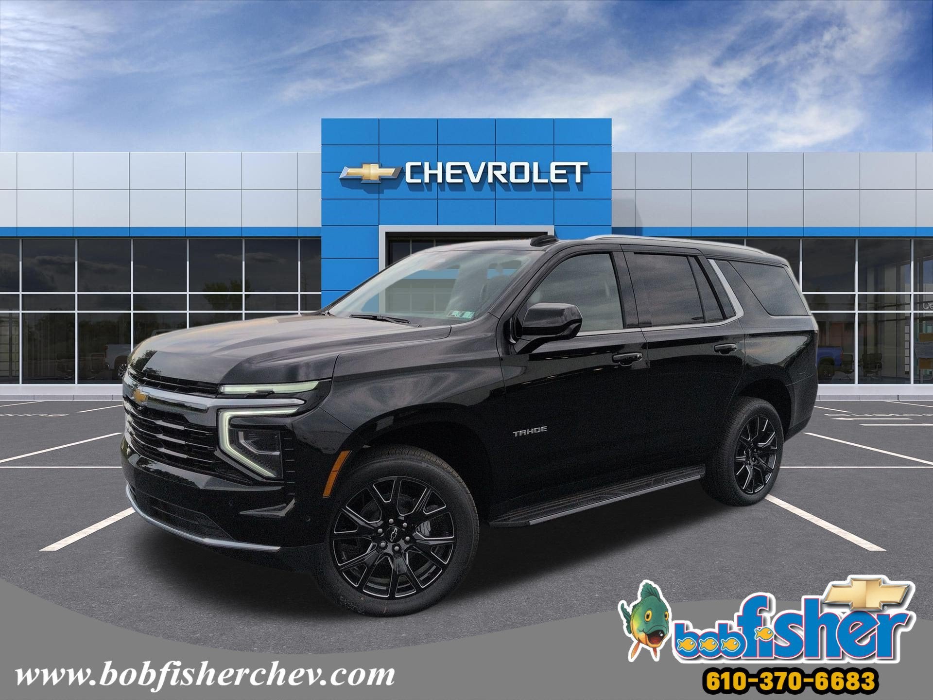 2026 Chevrolet Tahoe LS SUV 4WD in Black — front three-quarter view