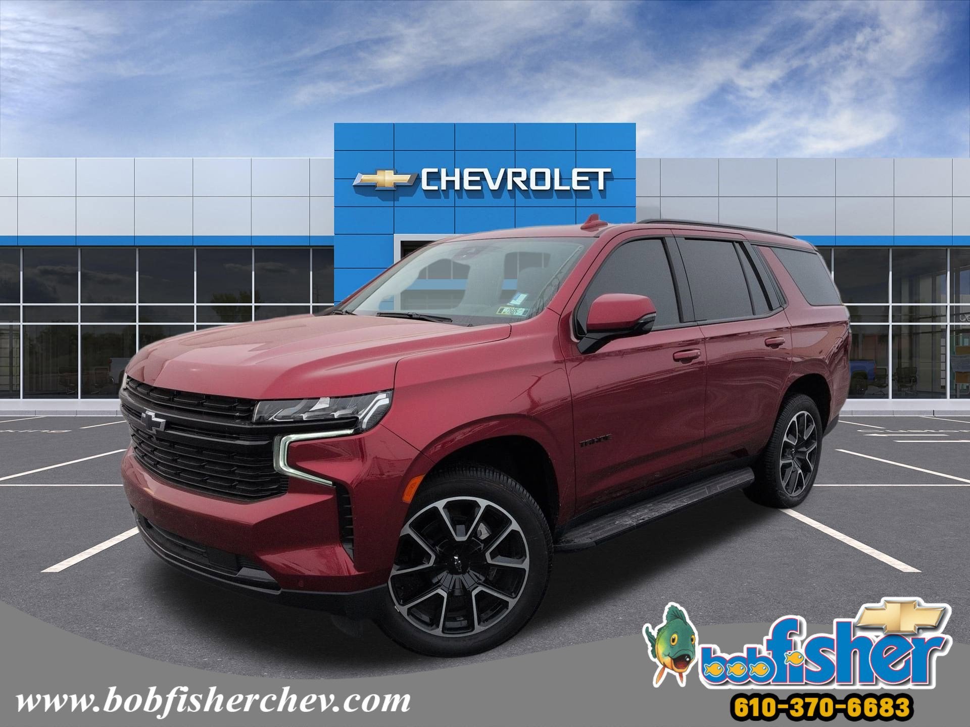 2023 Chevrolet Tahoe RST in Radiant Red Tintcoat — front three-quarter view
