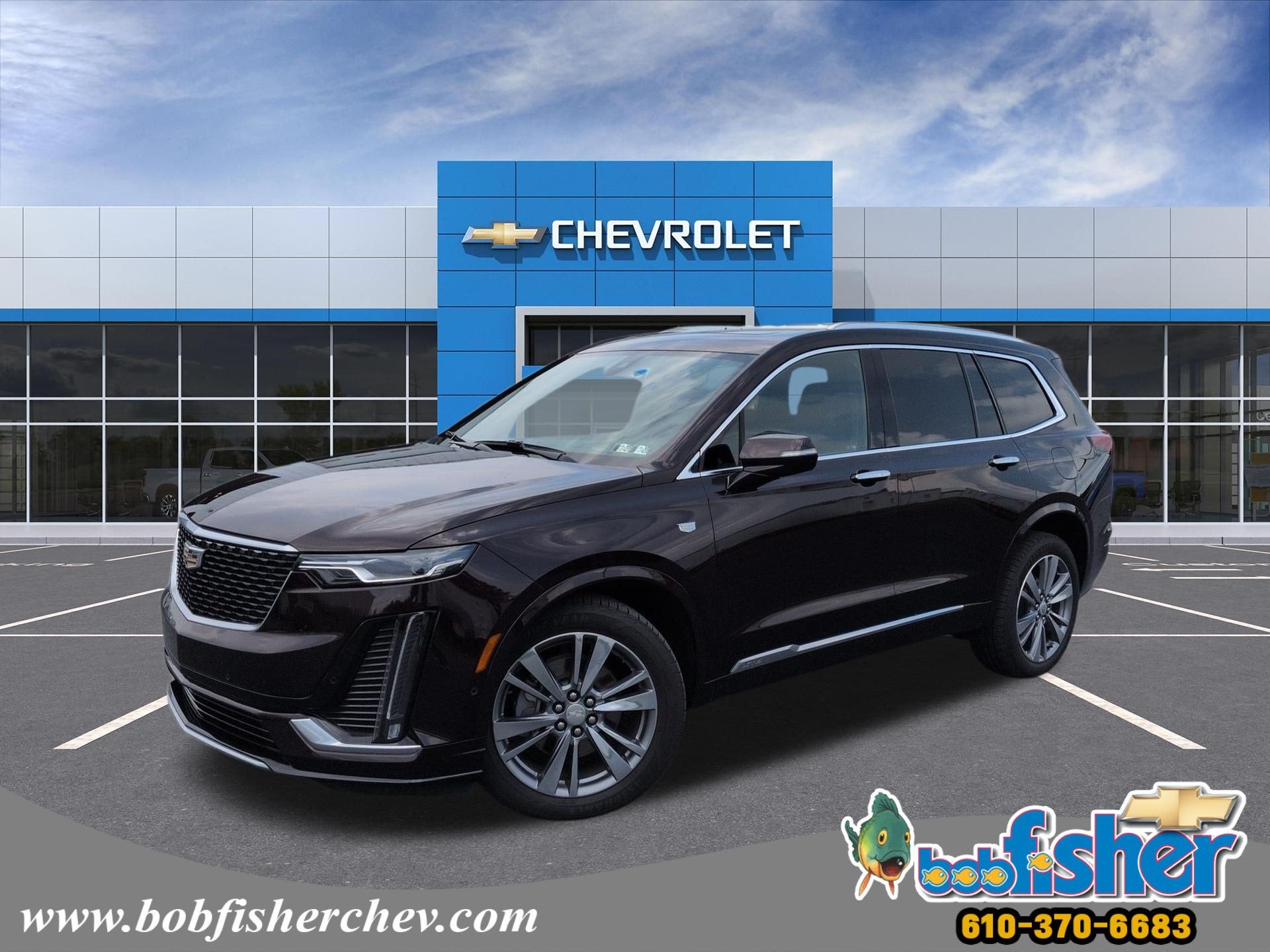 2020 Cadillac XT6 AWD Premium Luxury in Garnet Metallic — front three-quarter view
