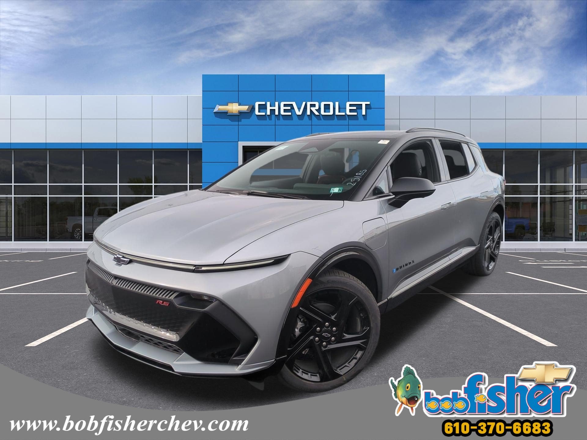 2026 Chevrolet Equinox EV RS SUV FWD in Sterling Gray Metallic — front three-quarter view