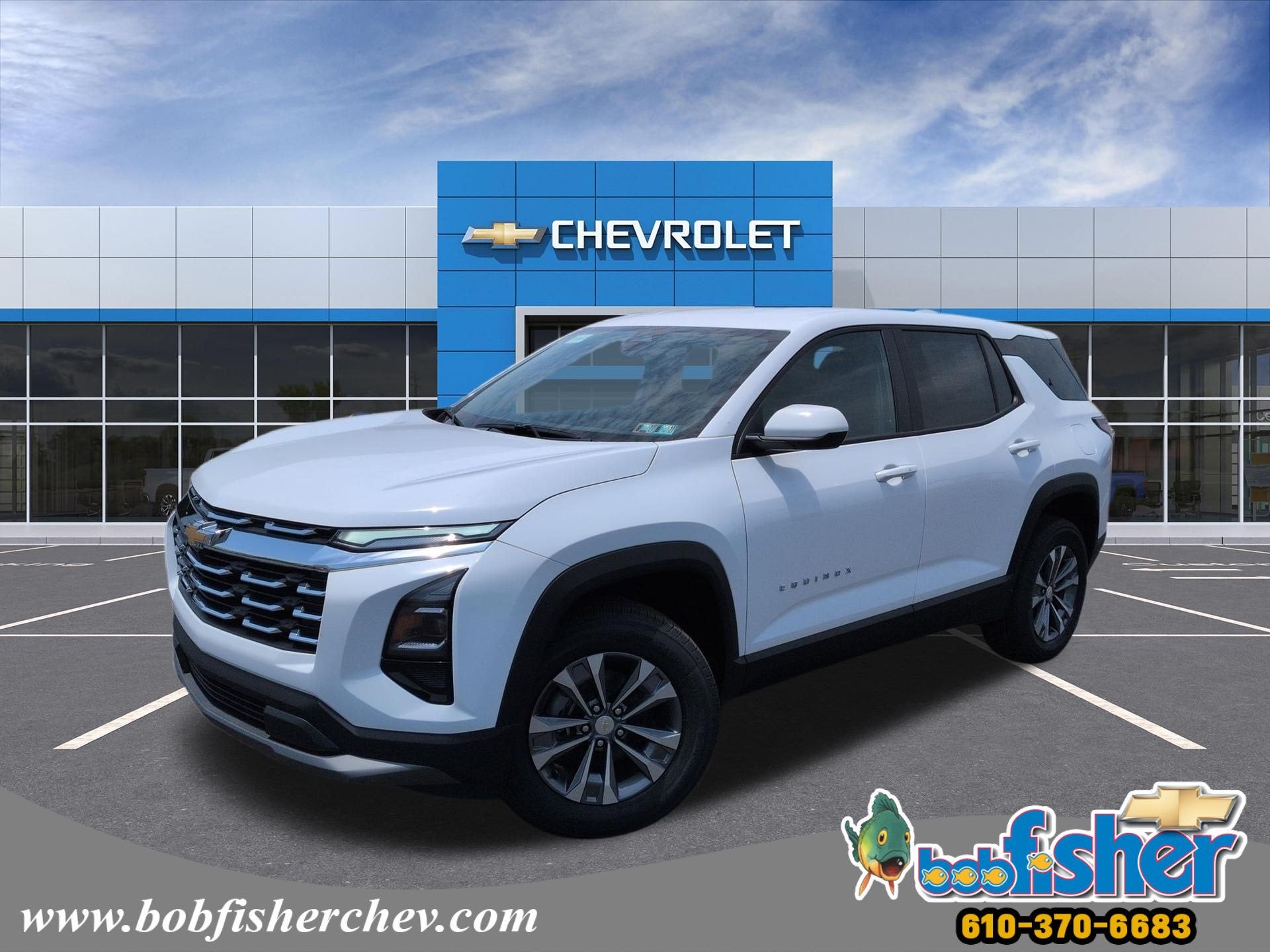 2026 Chevrolet Equinox LT SUV FWD in Summit White — front three-quarter view