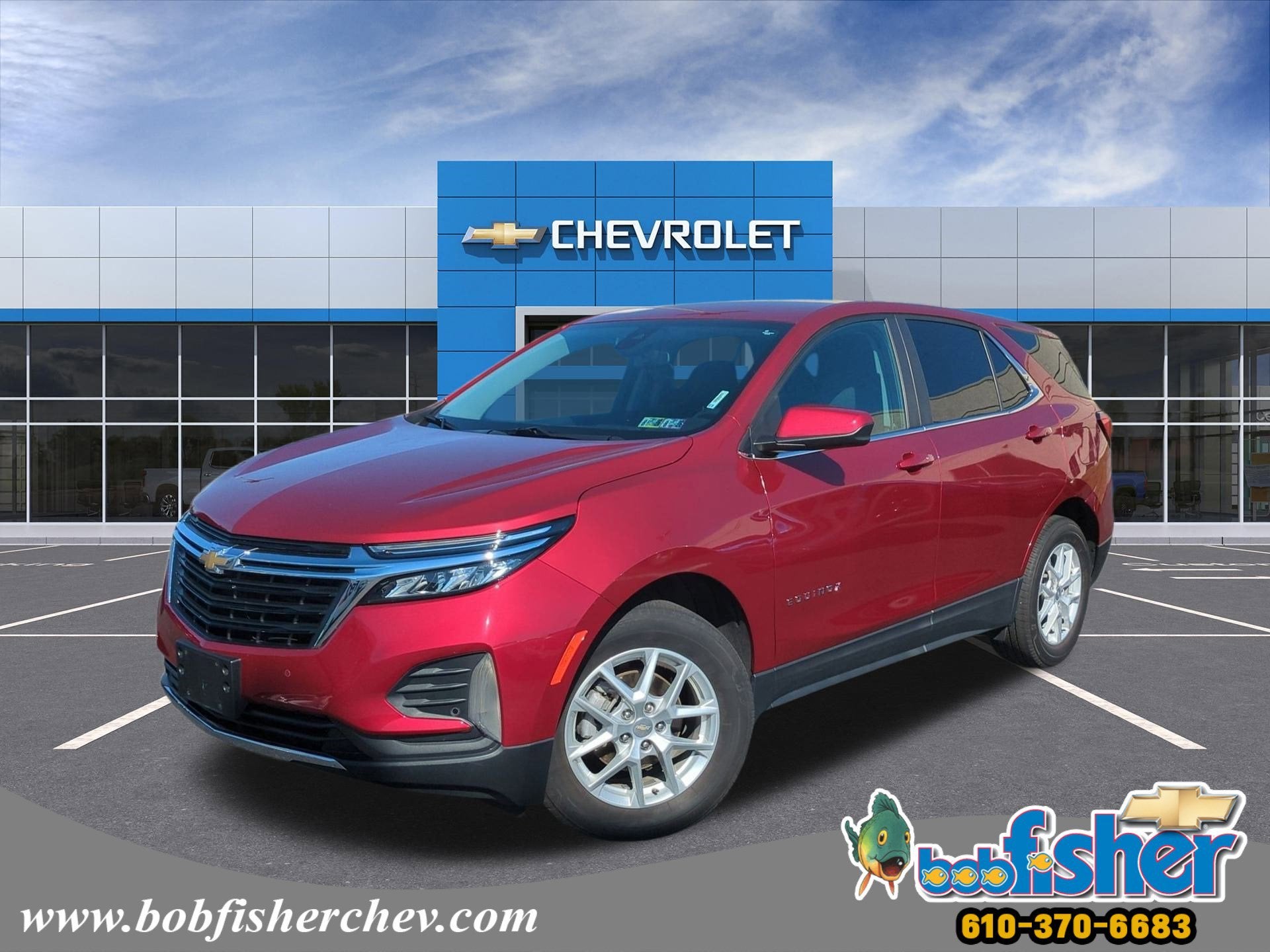 2023 Chevrolet Equinox LT in Radiant Red Tintcoat — front three-quarter view