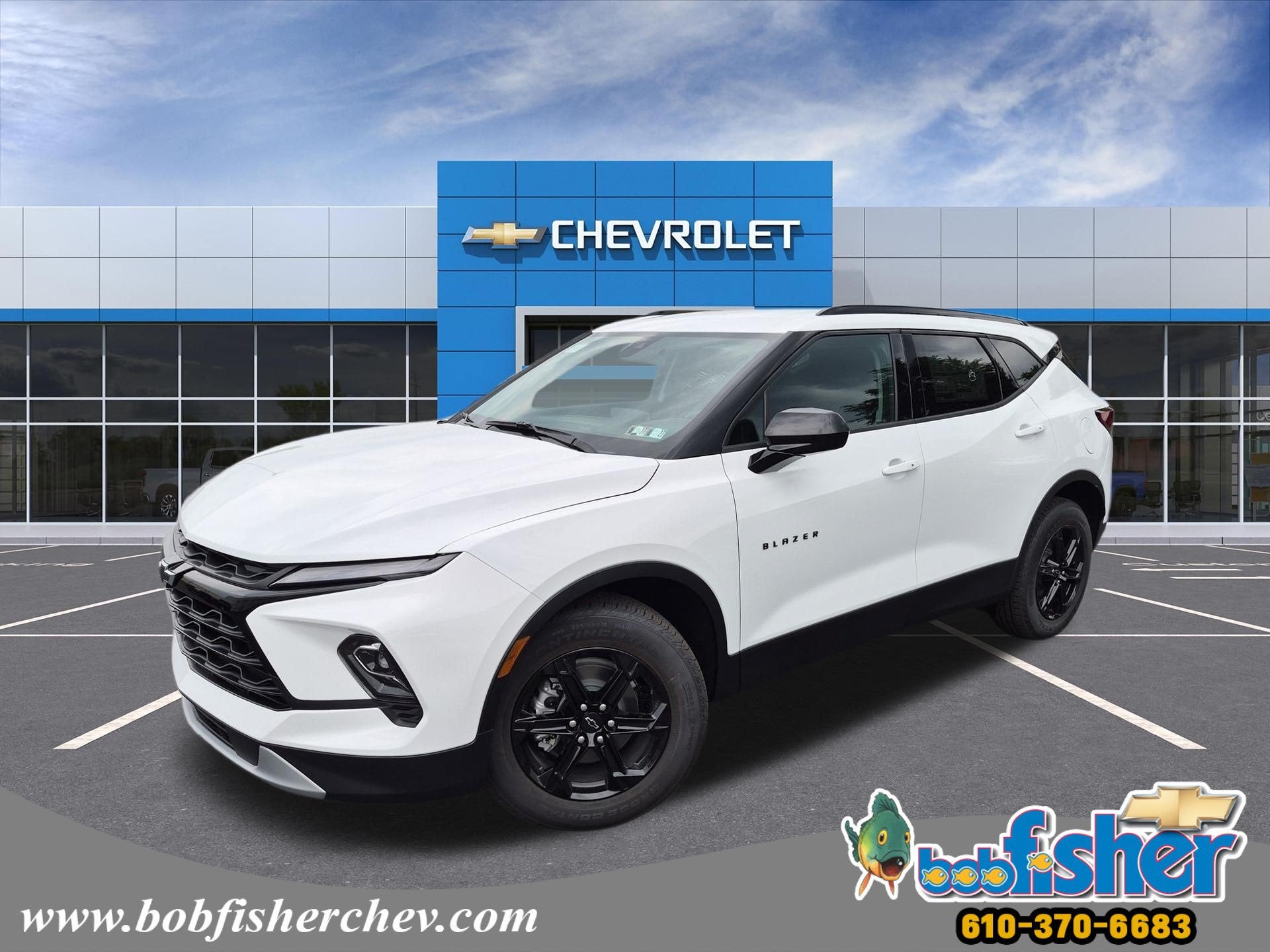 2026 Chevrolet Blazer 2LT SUV AWD in Summit White — front three-quarter view