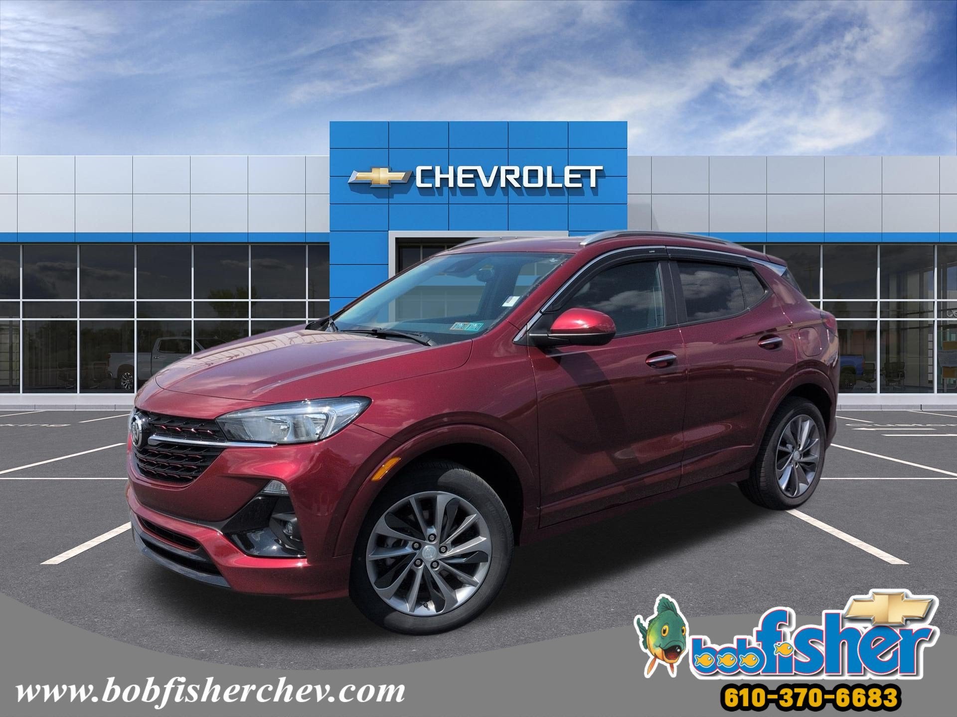 2023 Buick Encore GX Select in Cinnabar Metallic — front three-quarter view