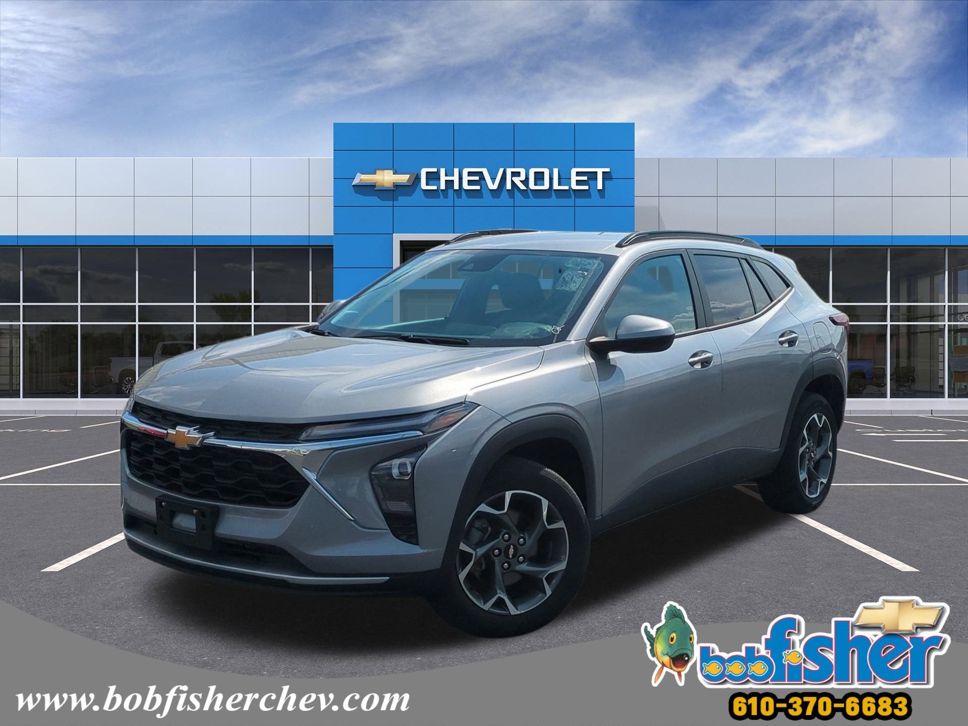 2024 Chevrolet Trax LT in Sterling Gray Metallic — front three-quarter view