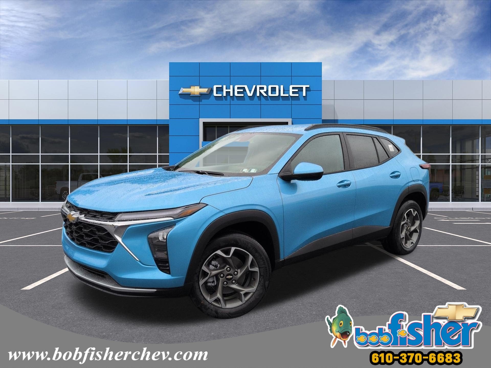 2026 Chevrolet Trax LT SUV FWD in Marina Blue Metallic — front three-quarter view