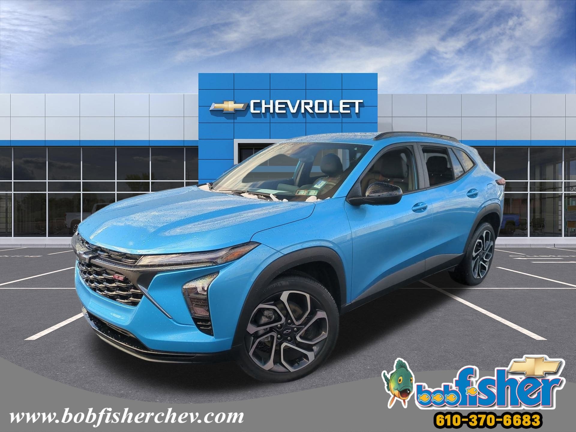 2025 Chevrolet Trax 2RS in Marina Blue Metallic — front three-quarter view