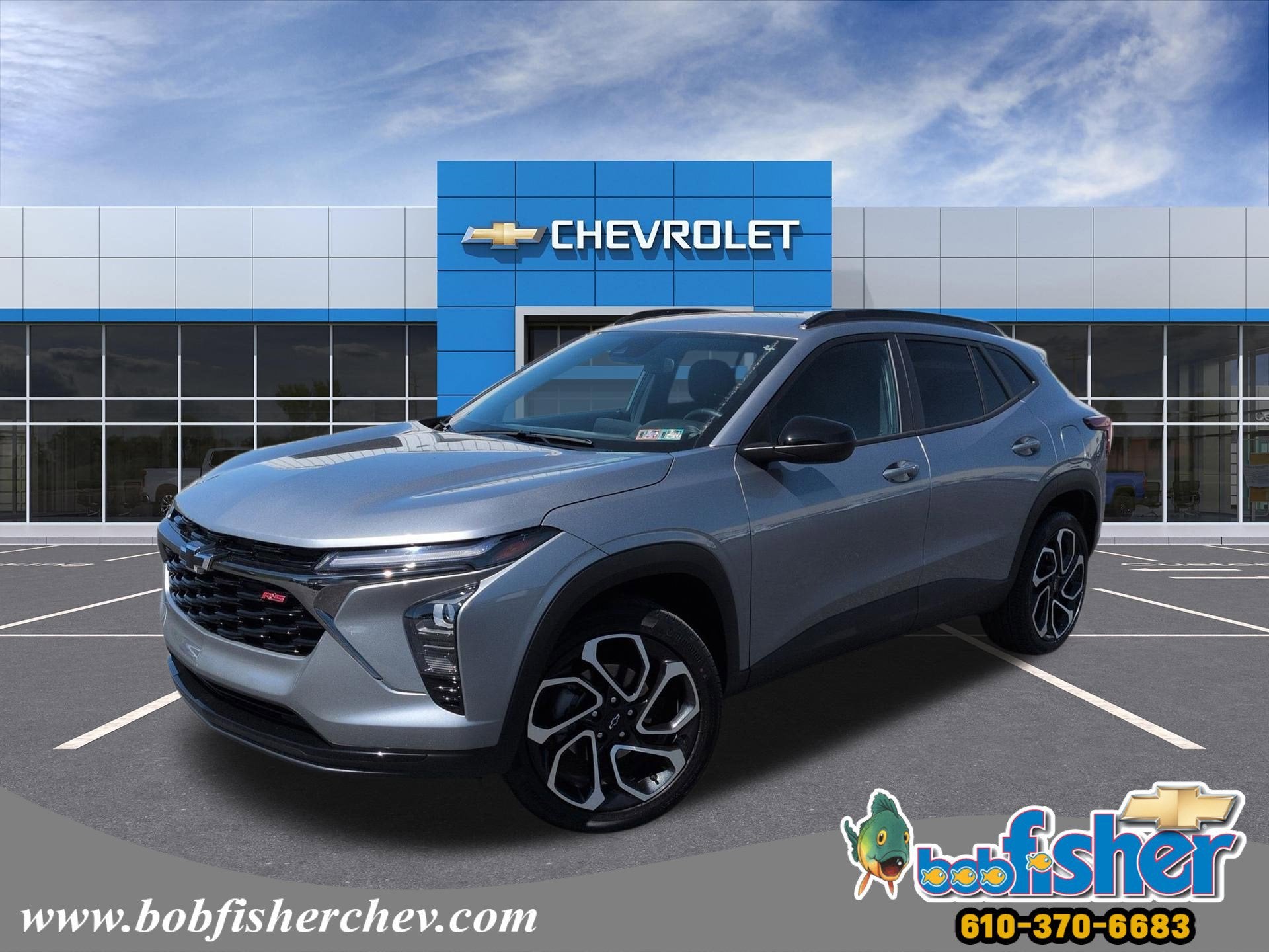 2025 Chevrolet Trax 2RS in Sterling Gray Metallic — front three-quarter view