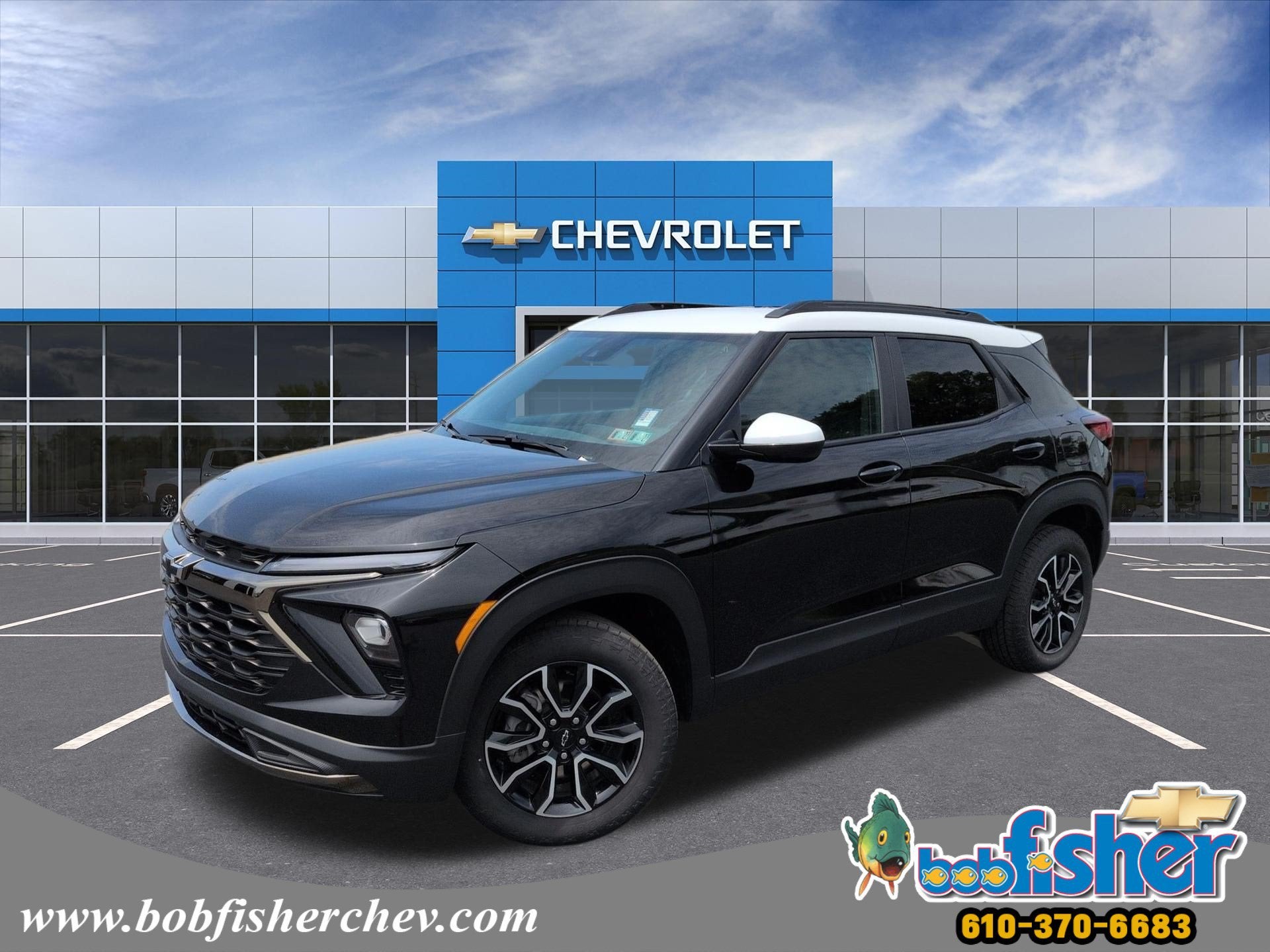 2024 Chevrolet Trailblazer ACTIV in Mosaic Black Metallic — front three-quarter view
